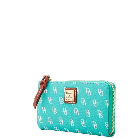 Dooney & Bourke Gretta Folded Zip Wristlet - Sea Foam - Picture 2 of 3